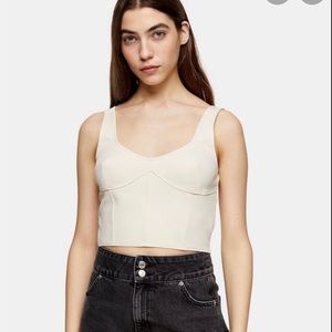 TOPSHOP Cream Crop top ✨